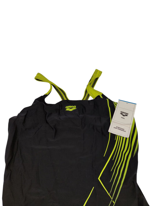 Arena Damen Badeanzug Dive Pro Back One Piece Schwarz Grün Gr 42