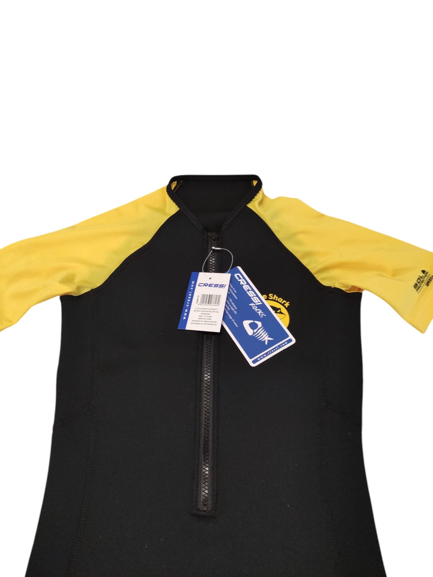 Cressi Little Shark Jr Shorty 2mmKurzarm Neoprenanzug für Kinder 11/12 Jahre