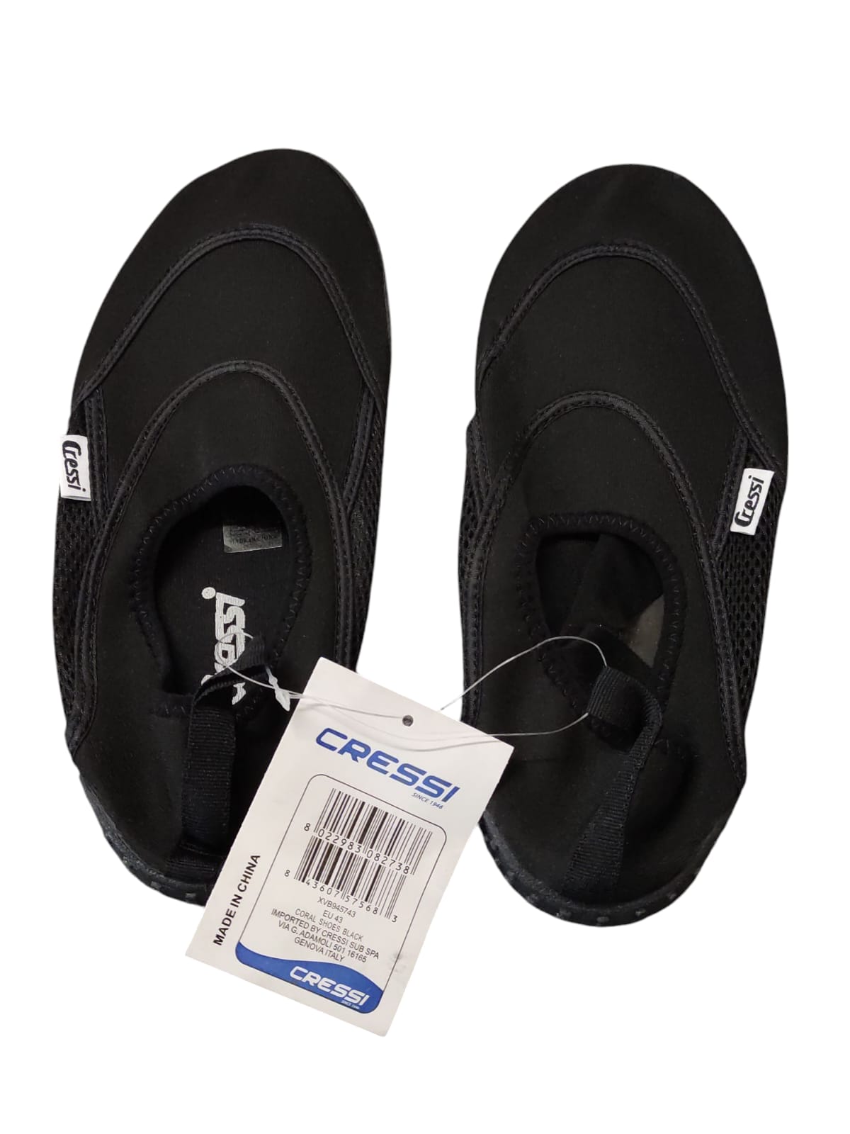 Cressi Coral - Premium Erwachsene Wassersportschuhe, Schwarz, Gr. 43
