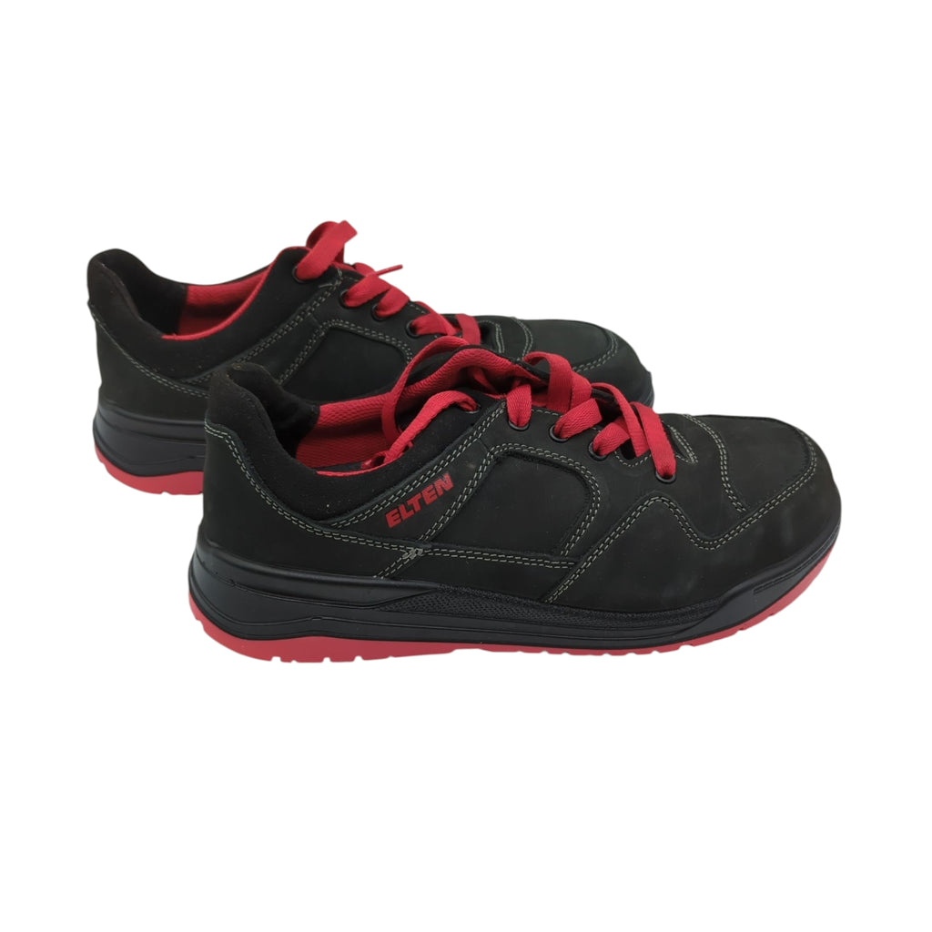 Sicherheitsschuhe ELTEN MAVERICK schwarz-rot Low ESD S3 Leder, Größe 42