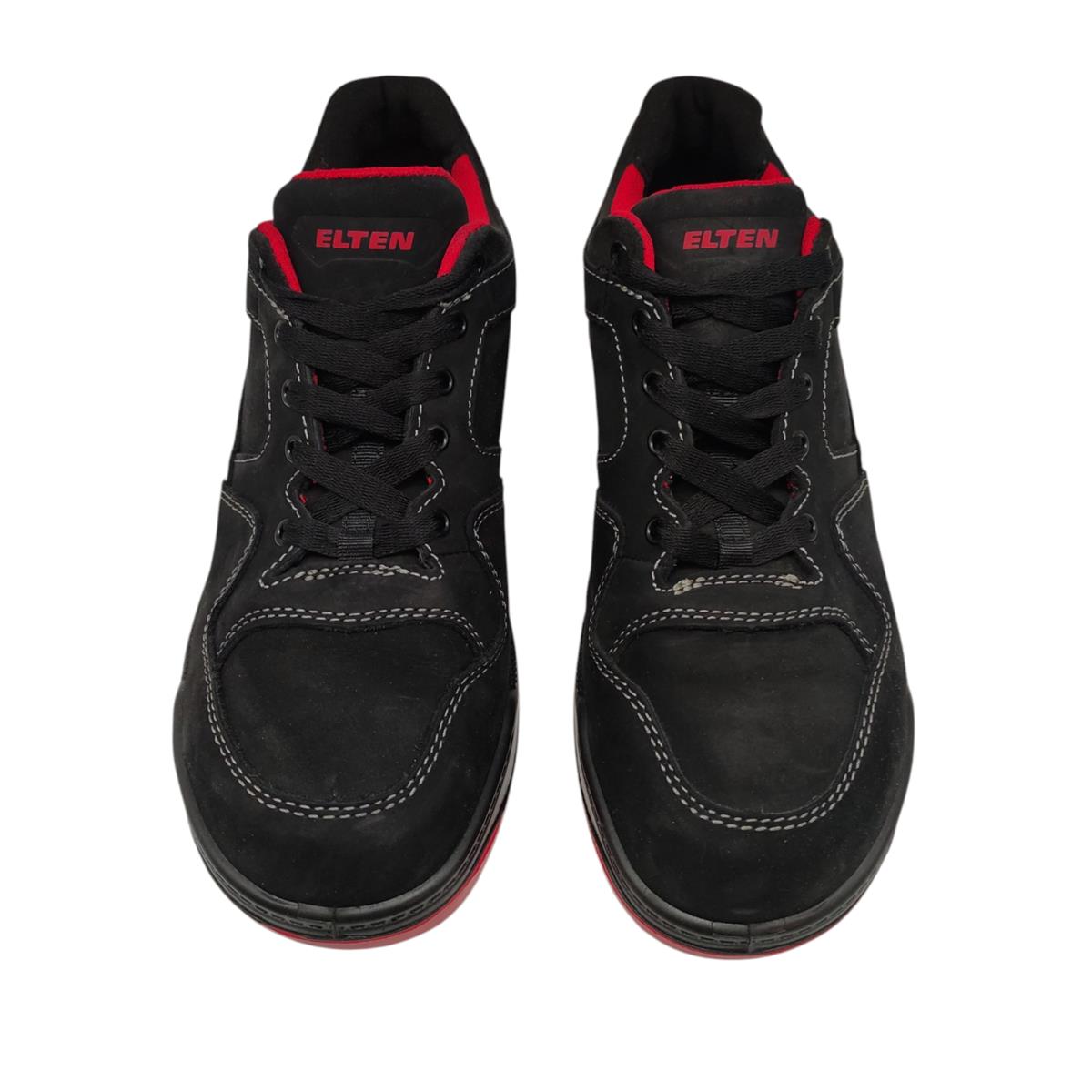 Sicherheitsschuhe ELTEN MAVERICK schwarz-rot Low ESD S3, Größe 43