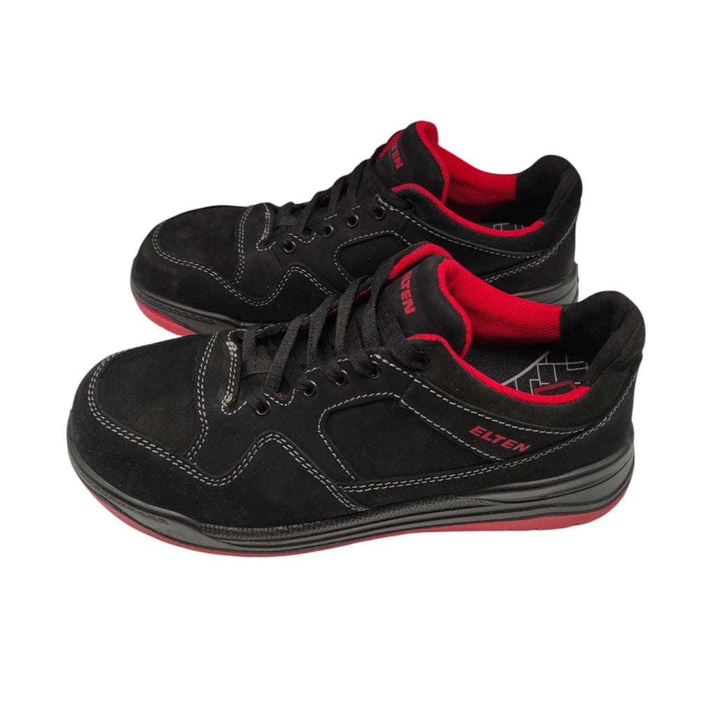 Sicherheitsschuhe ELTEN MAVERICK schwarz-rot Low ESD S3, Größe 43