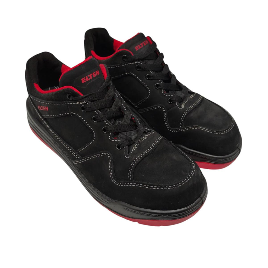 Sicherheitsschuhe ELTEN MAVERICK schwarz-rot Low ESD S3, Größe 43