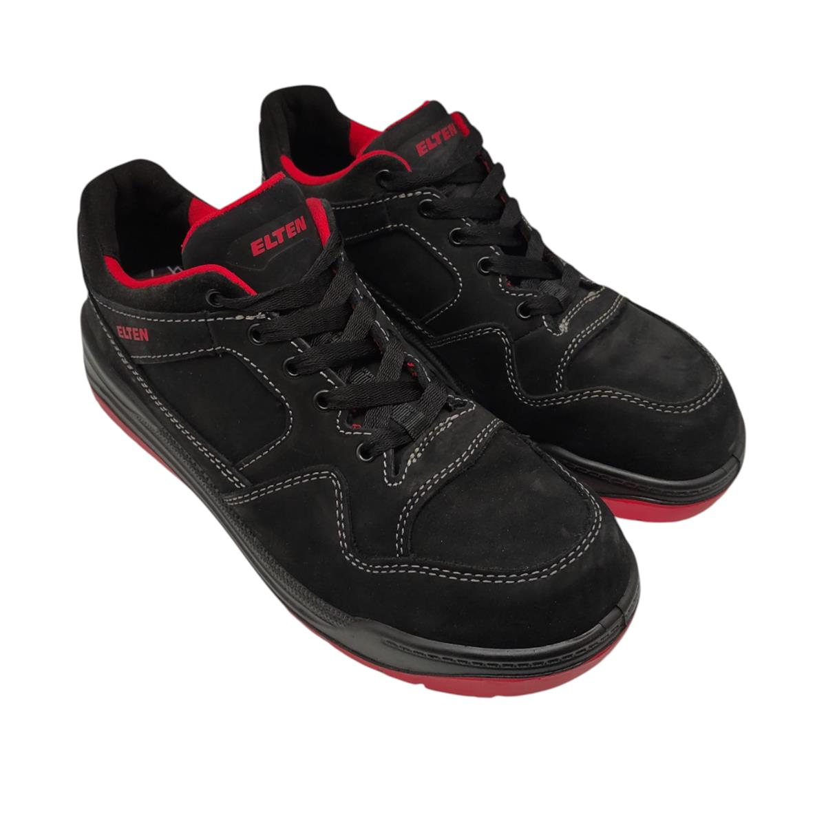 Sicherheitsschuhe ELTEN MAVERICK schwarz-rot Low ESD S3, Größe 43