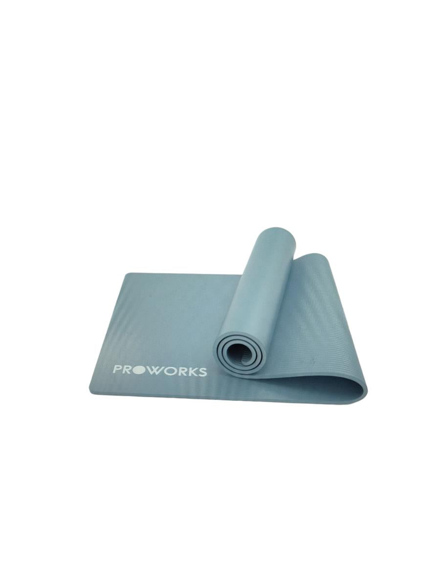 Proworks Yogamatte rutschfest gepolstert Grau 183x58 cm