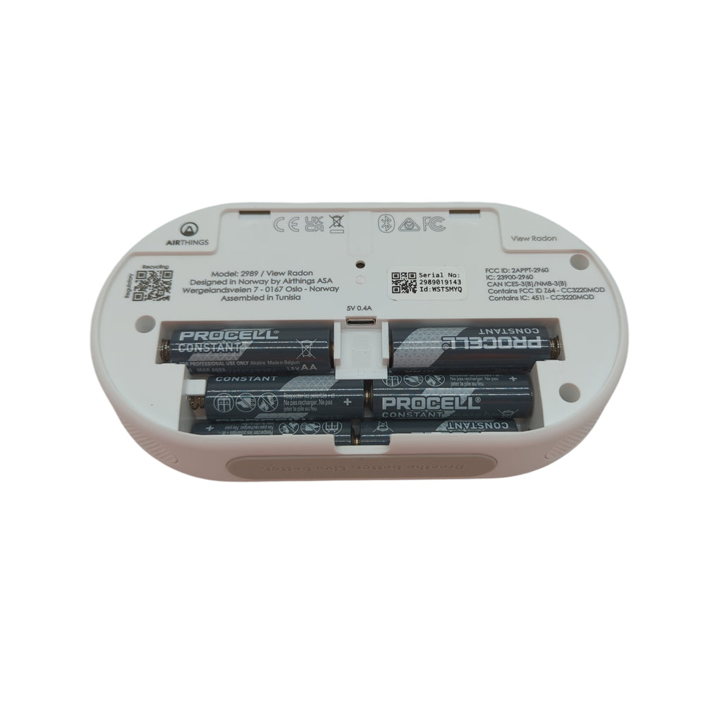 Airthings View Radon 2989 Luftqualitätsmessgerät WLAN Temperatur