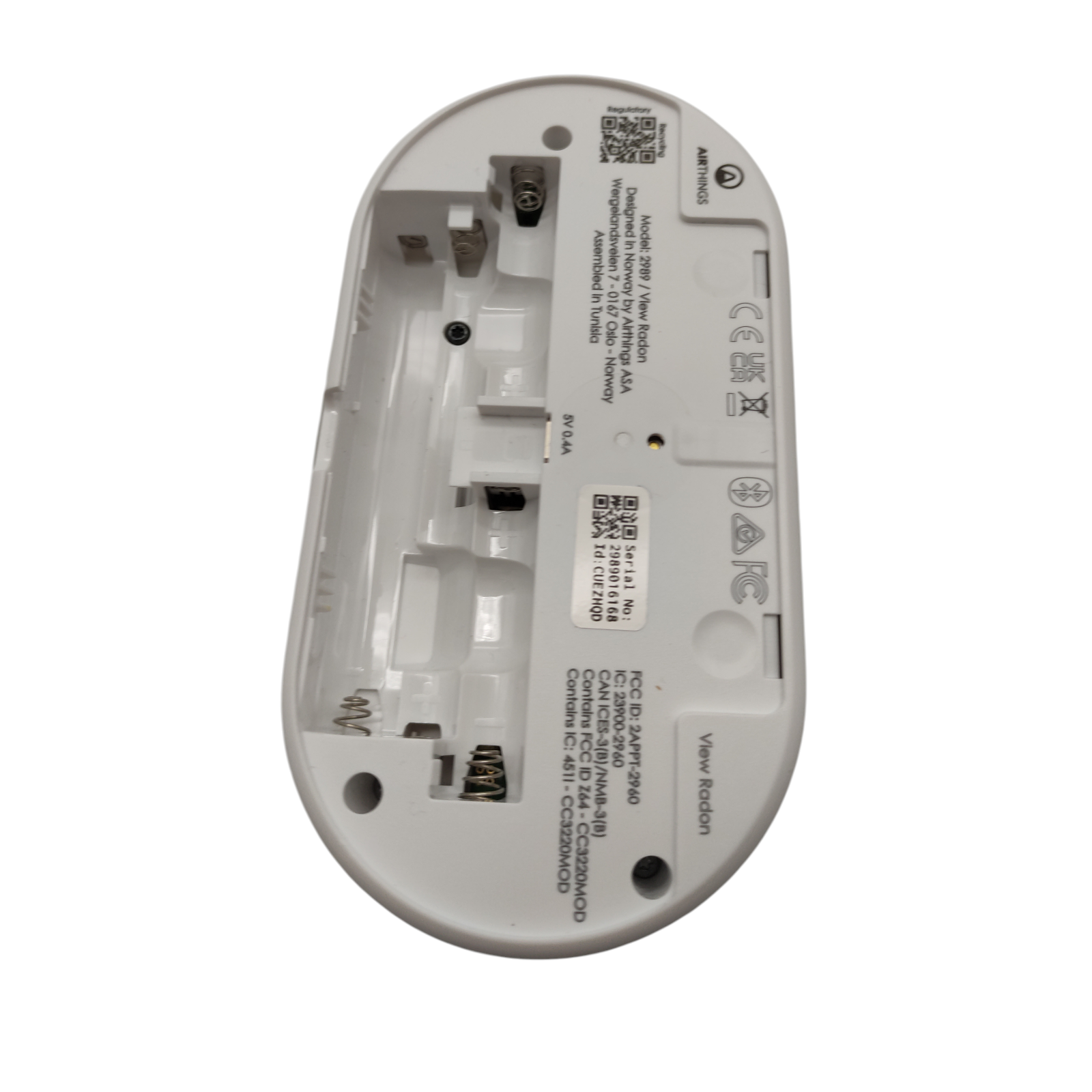 Airthings View Radon 2989 Luftqualitätsmessgerät WLAN Temperatur
