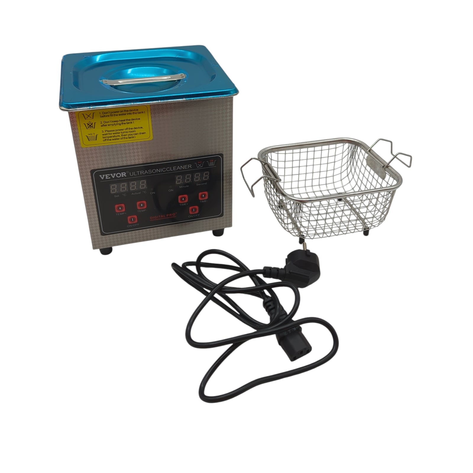 VEVOR Ultraschallreiniger Edelstahl Digitalanzeige 158W 2 L