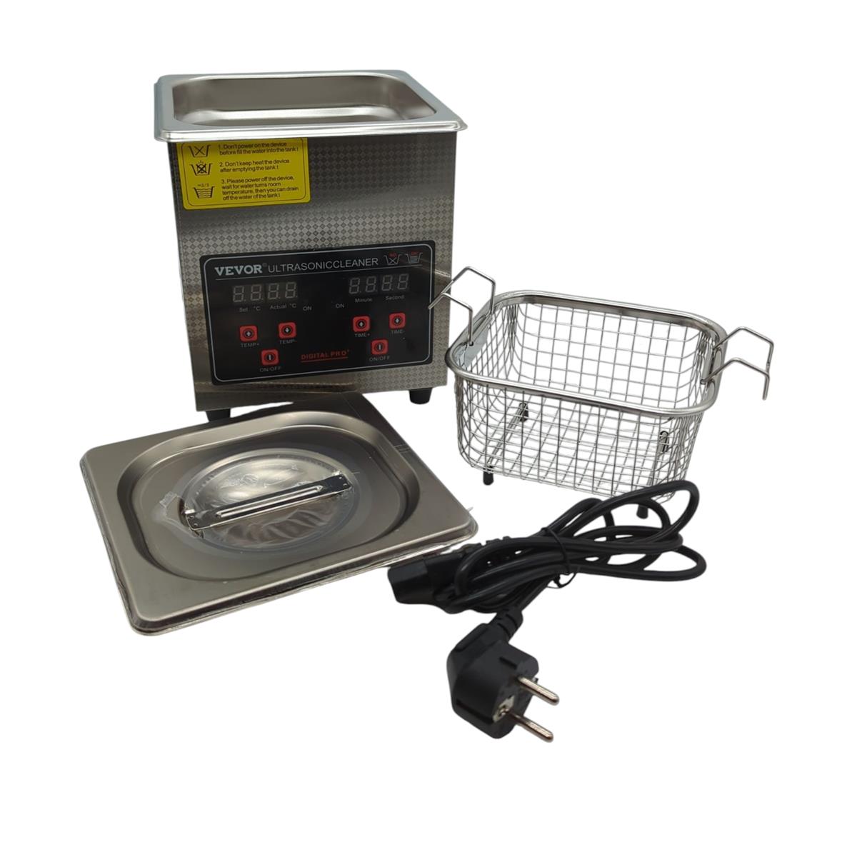 VEVOR Ultraschallreiniger Edelstahl Digitalanzeige 158W 2 L