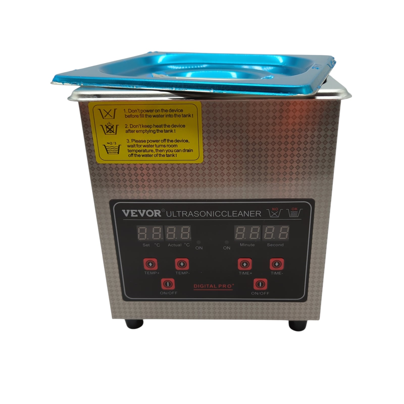 VEVOR Ultraschallreiniger Edelstahl Digitalanzeige 158W 2 L