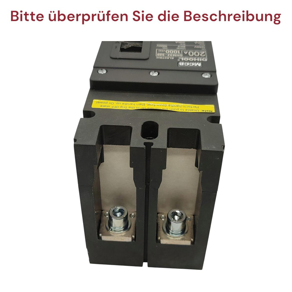 DIHOOL DC Schalter 1000V 200A 2P MCCB Sicherung Batterie