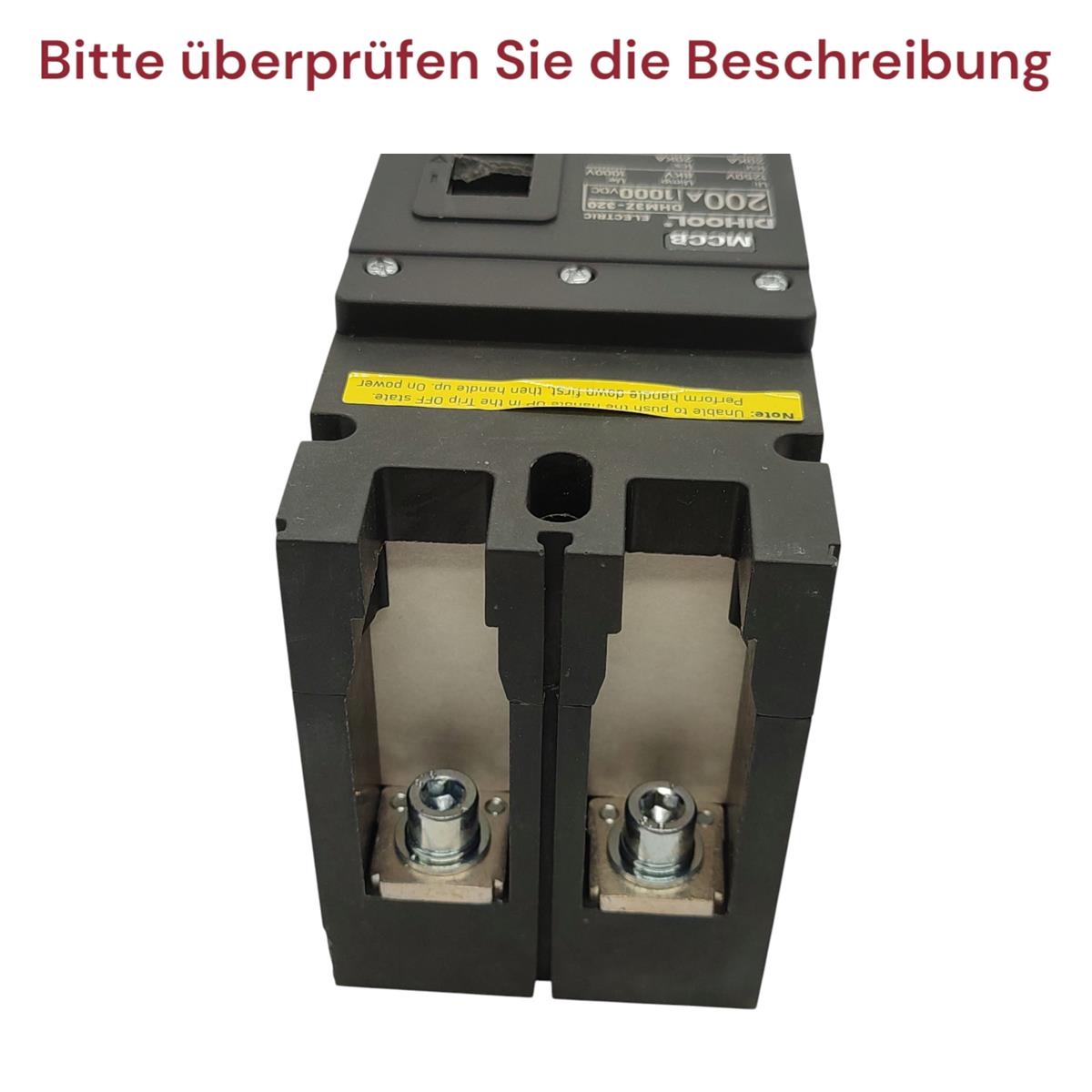 DIHOOL DC Schalter 1000V 200A 2P MCCB Sicherung Batterie