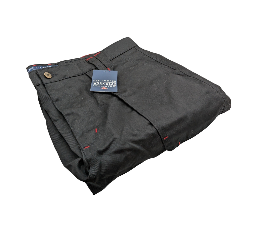 Lee Cooper LCPNT206 Work Trousers Cargo Pants Men Black 42W/29L