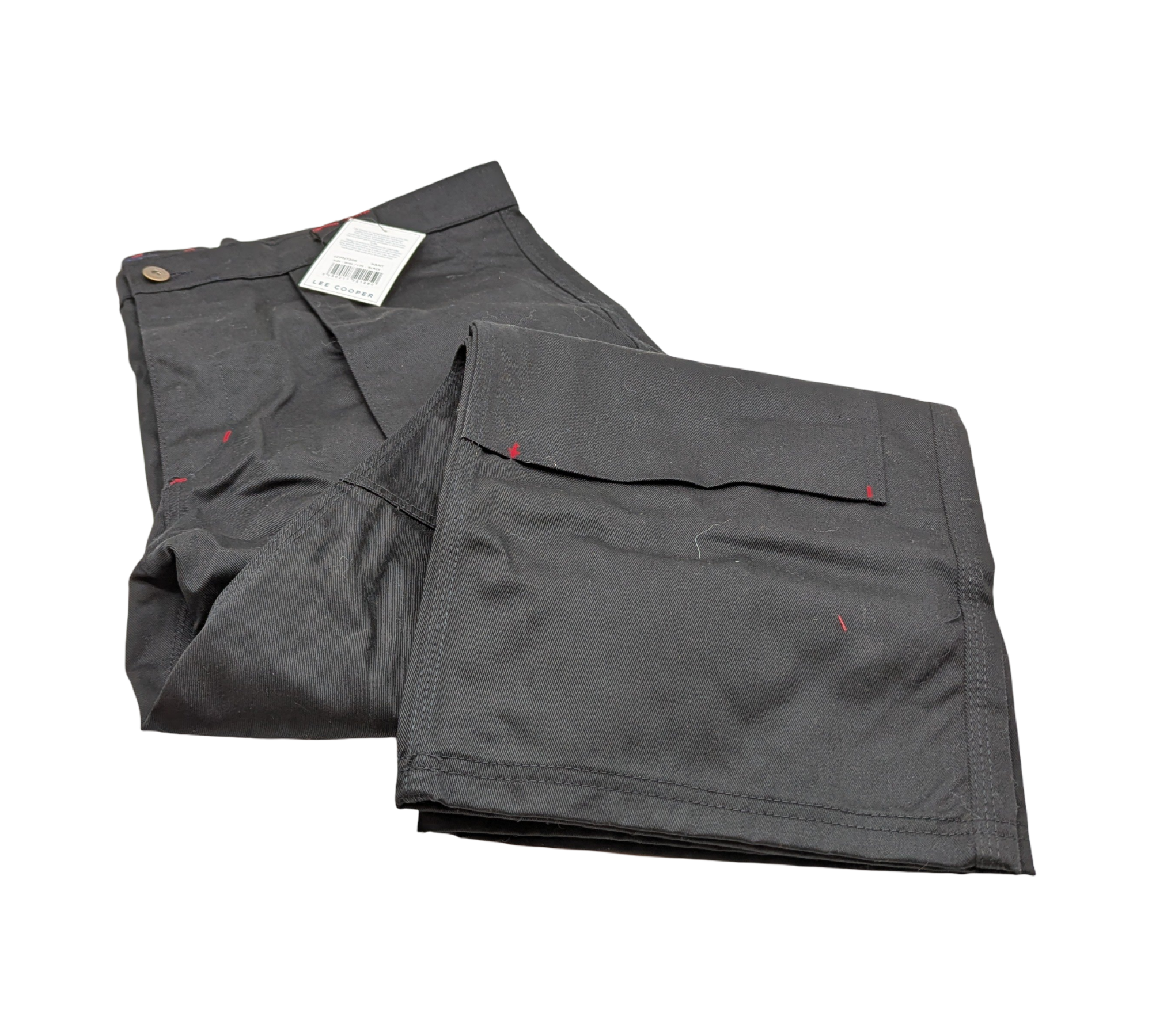 Lee Cooper LCPNT206 Work Trousers Cargo Pants Men Black 42W/29L