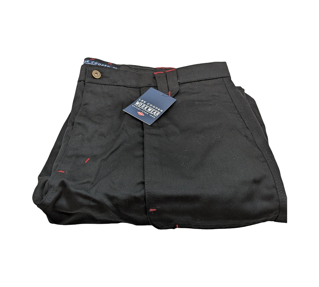 Lee Cooper LCPNT206 Work Trousers Cargo Pants Men Black 42W/29L