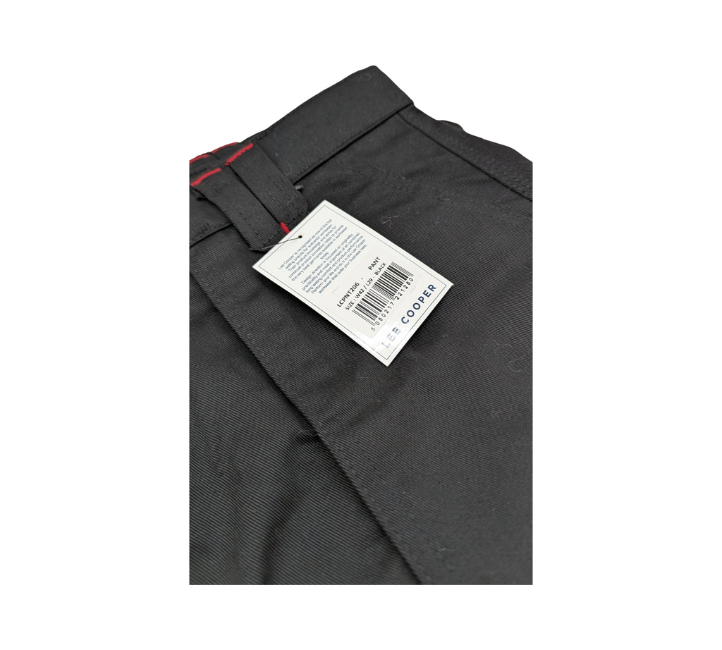 Lee Cooper LCPNT206 Work Trousers Cargo Pants Men Black 42W/29L