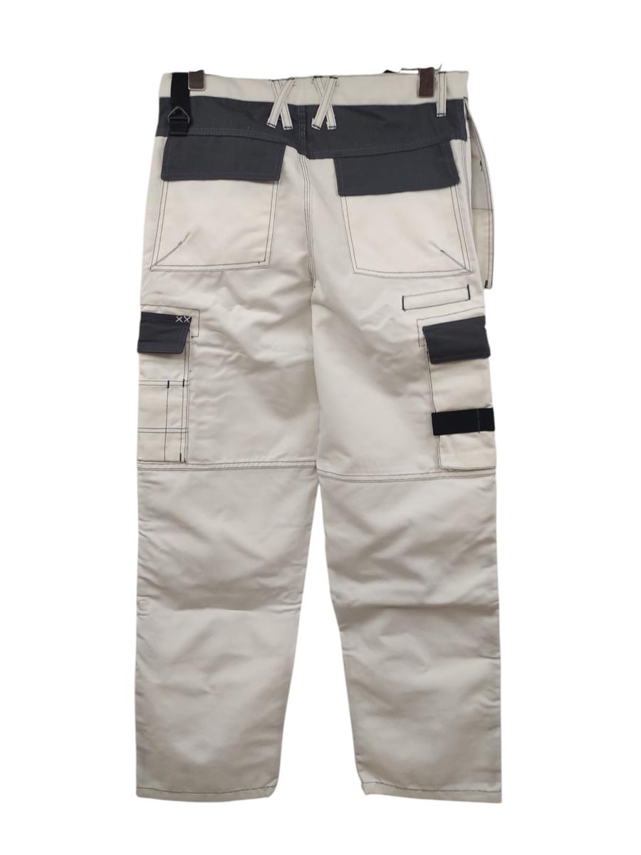 teXXor Work Trousers Canvas Panama, Men's, Waist Trousers, white-grey, Size 44