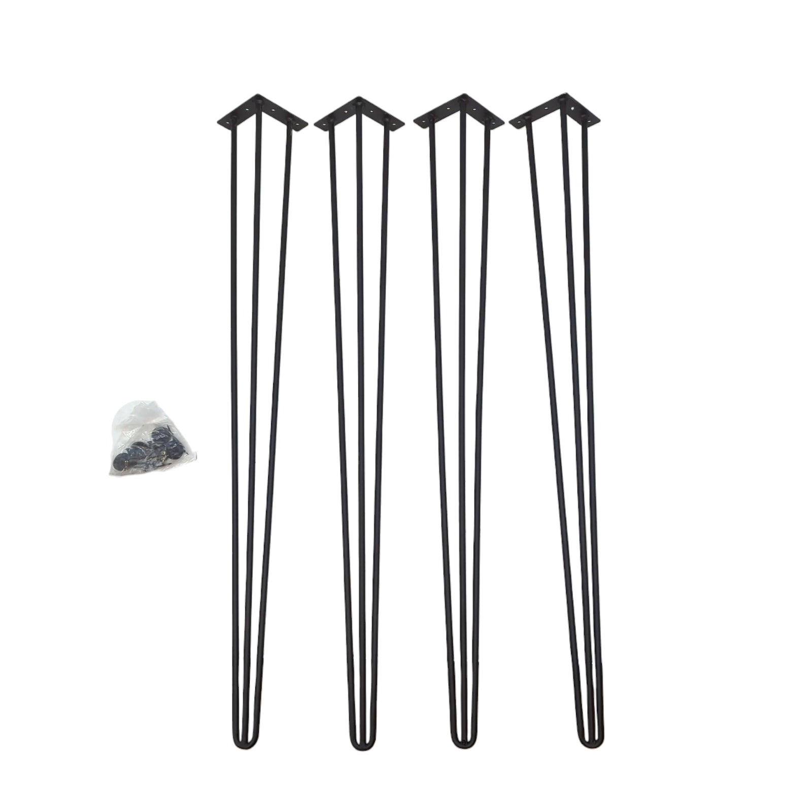 Happybuy Metal Hairpin Table Legs Adjustable Black 40 Inch 4 Pack