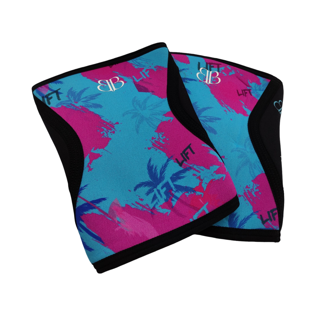 BB BANBROKEN Knieschoner 5mm XL Kniebandage Blau/Rosa