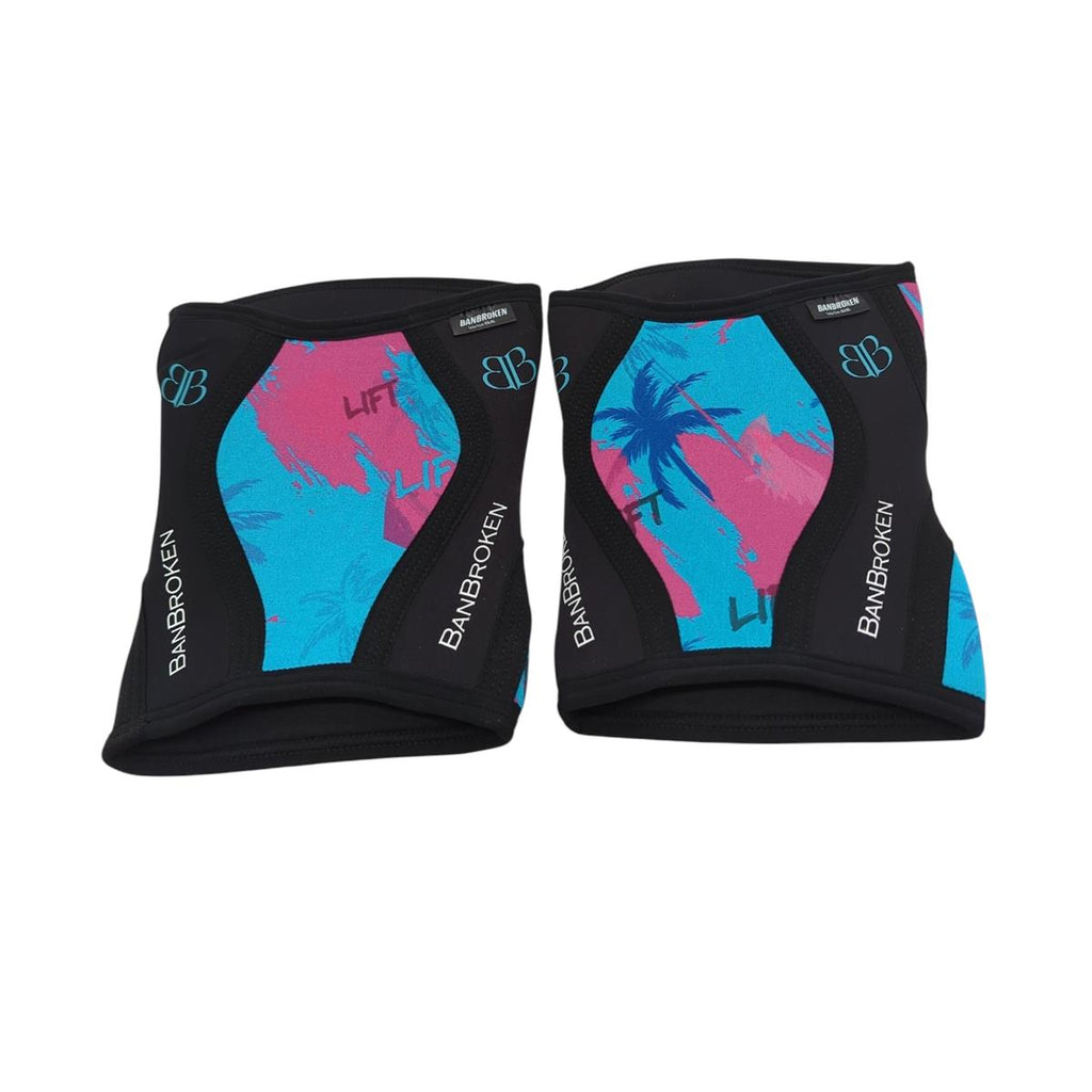 BB BANBROKEN Knieschoner 5mm XL Kniebandage Blau/Rosa