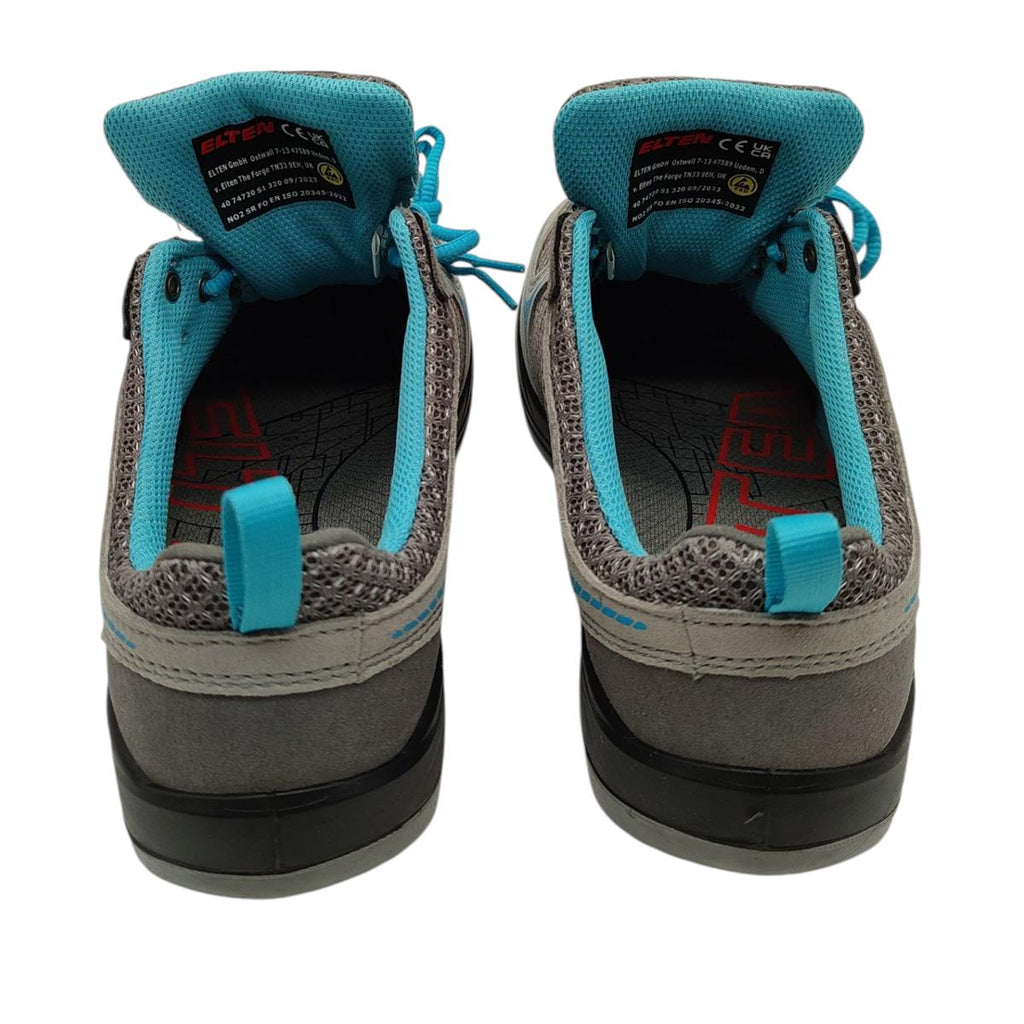 Elten Damen Sicherheitsschuhe Mila Aqua Low ESD S1 leicht Gr 40 Grau Türkis