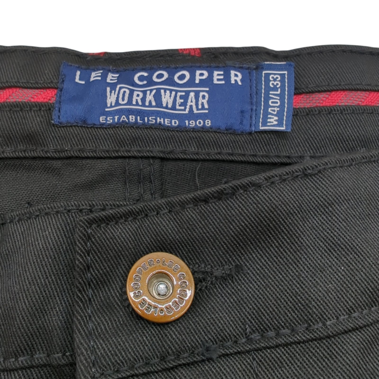 Lee Cooper Arbeitshose Herren LCPNT206 Cargohose schwarz robust 40W/33L
