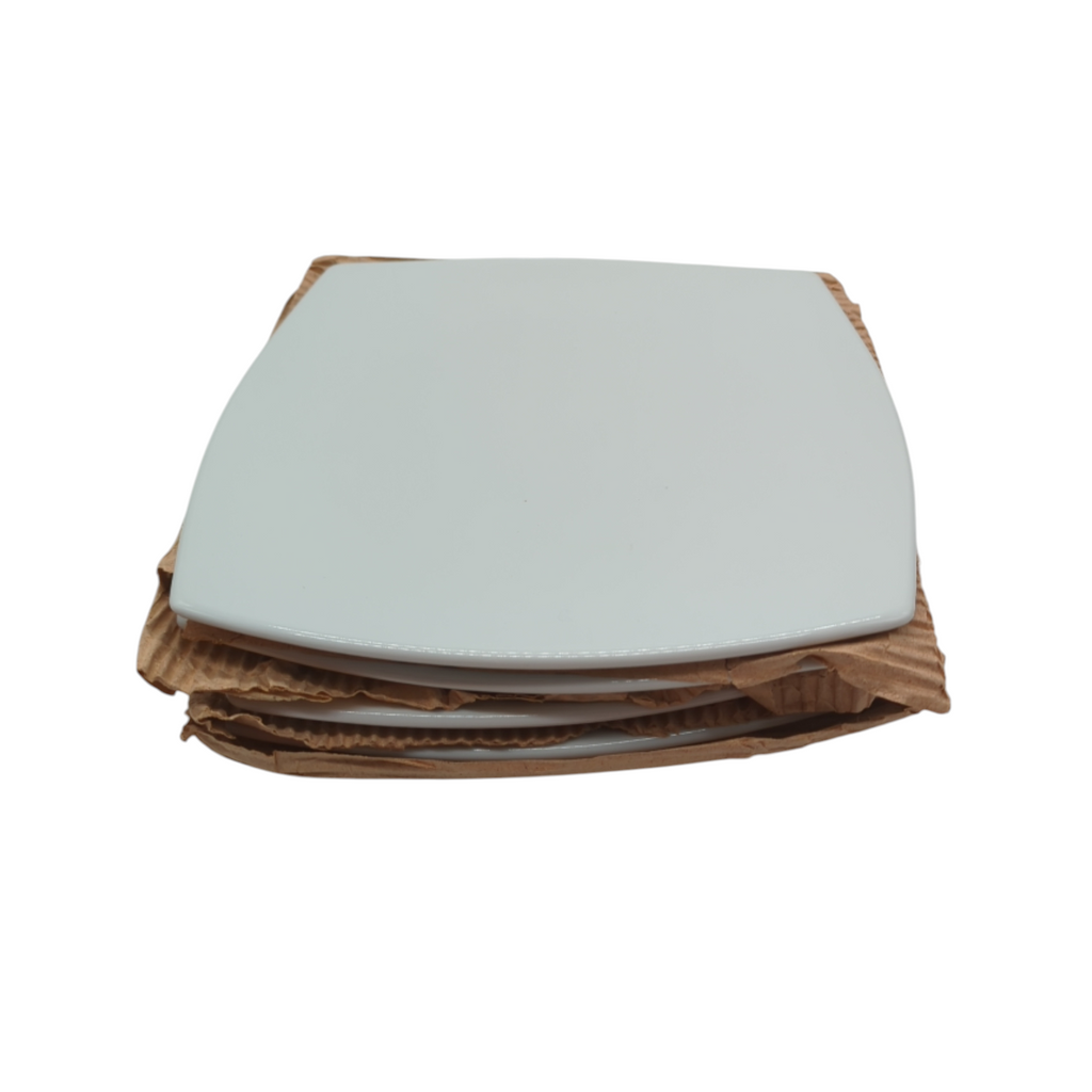 Olympia Whiteware Porzellan Servierteller 27 cm weiß quadratisch Set 4 Stück