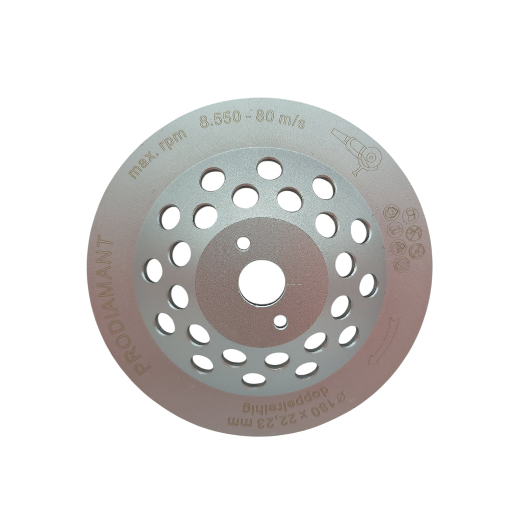 PRODIAMANT Diamant Schleiftopf 180 mm 22,2 mm doppelreihig Beton Universal