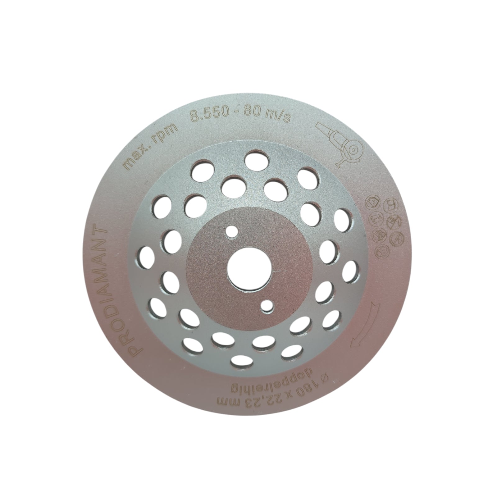 PRODIAMANT Diamant Schleiftopf 180 mm 22,2 mm doppelreihig Beton Universal