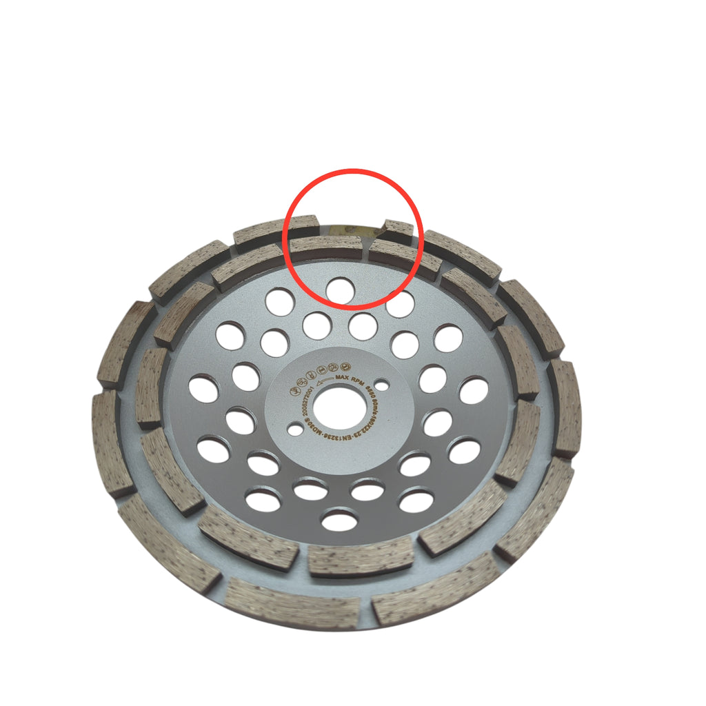 PRODIAMANT Diamant Schleiftopf 180 mm 22,2 mm doppelreihig Beton Universal
