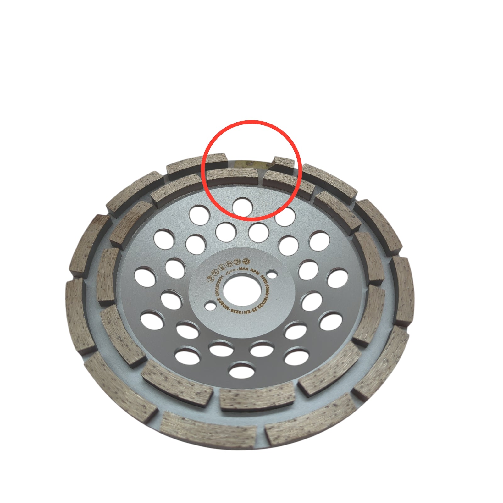 PRODIAMANT Diamant Schleiftopf 180 mm 22,2 mm doppelreihig Beton Universal