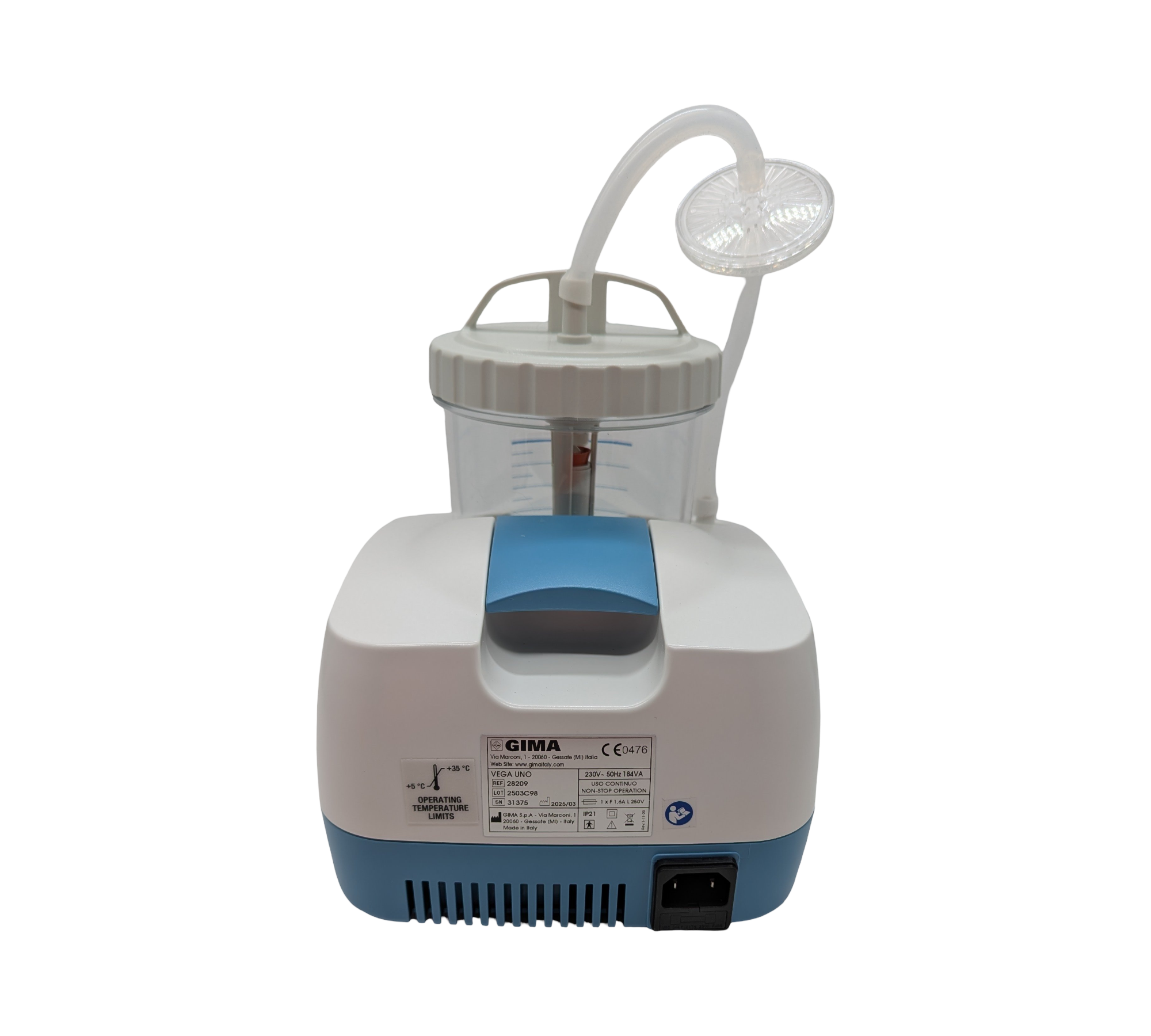 GIMA Vega Uno Surgical Aspirator Suction Unit Medical Compact