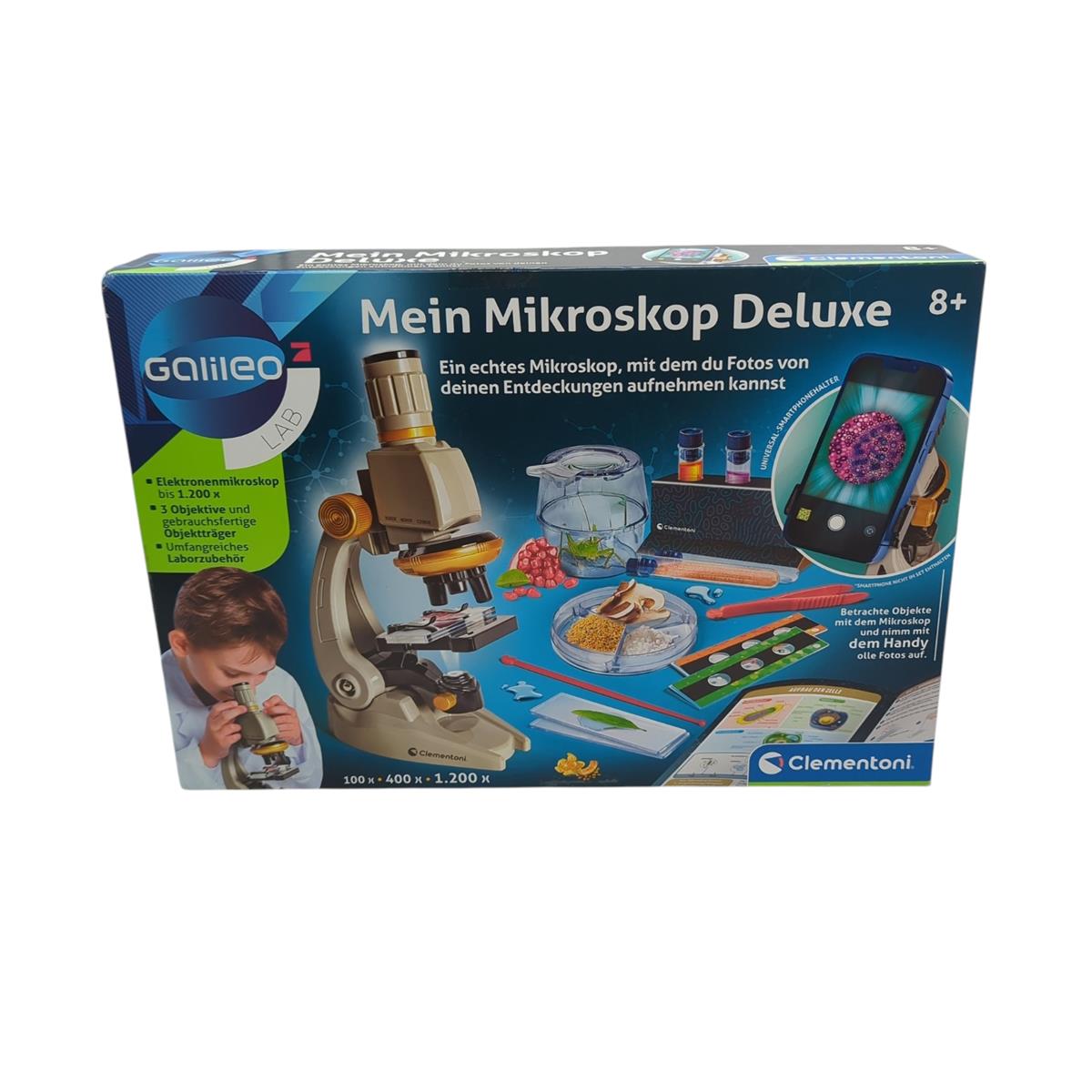 Clementoni Mein Mikroskop Deluxe Galileo Lab Lernspiel Experimentierkasten