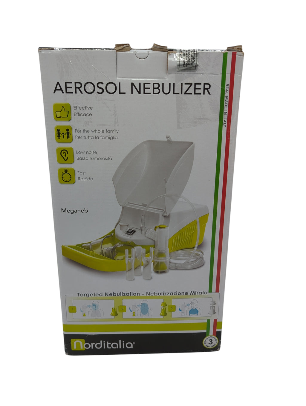 Norditalia Meganeb Aerosol Inhalator Targeted Mist mit Zubehörfach