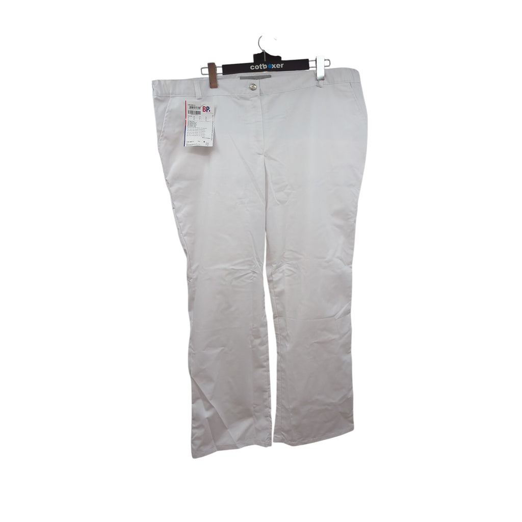 BP Damenhose mit elastischen Bündchen Weiß Größe 52s