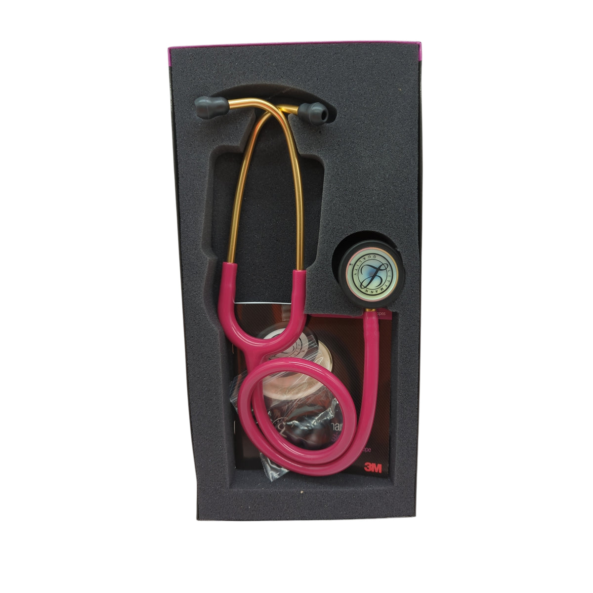 3M Littmann Classic III Stethoskop beidseitig Schlauch Framboise Rainbow 69 cm