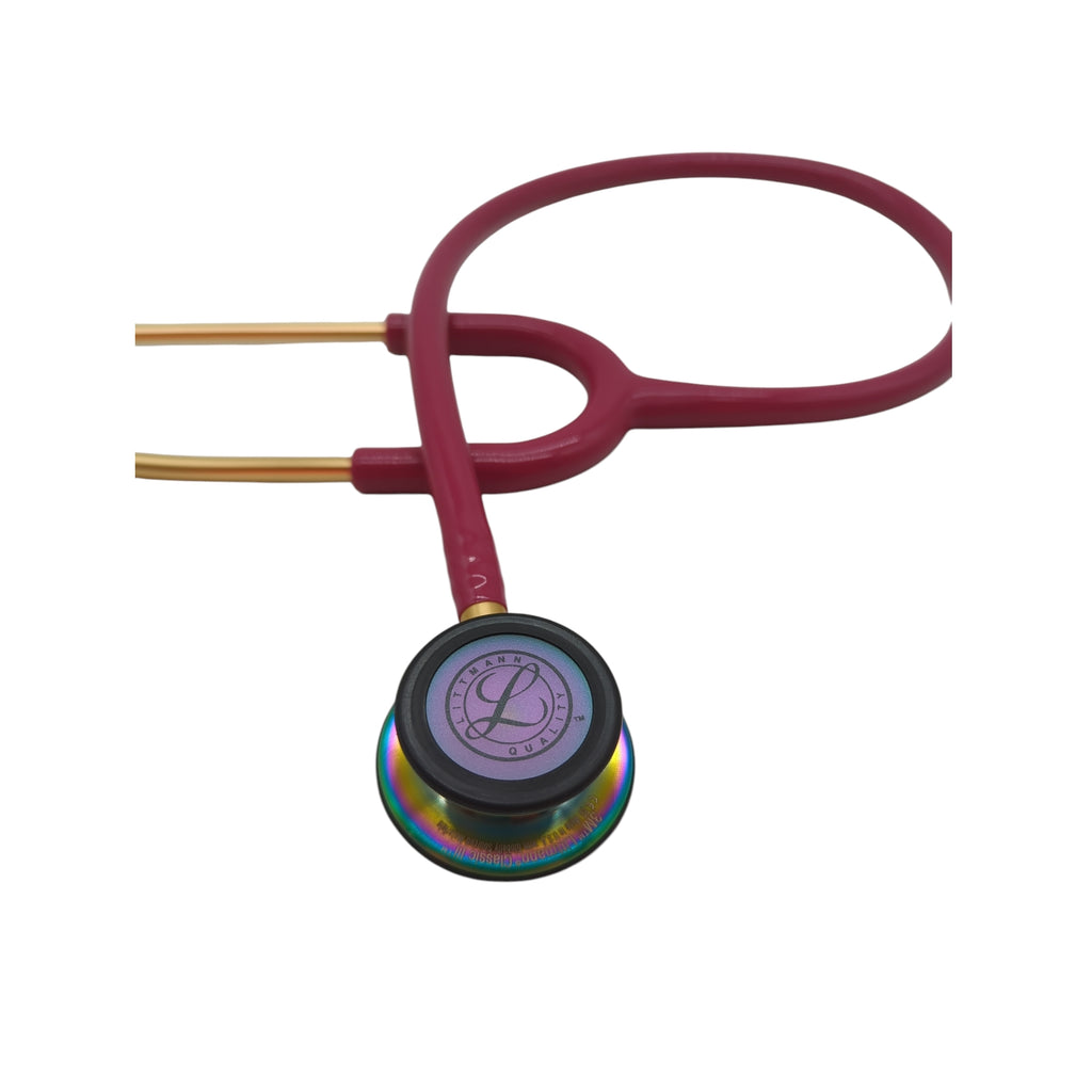 3M Littmann Classic III Stethoskop beidseitig Schlauch Framboise Rainbow 69 cm