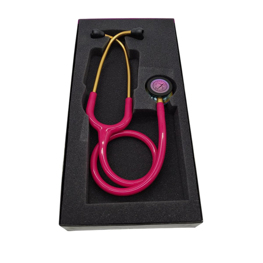 3M Littmann Classic III Stethoskop beidseitig Schlauch Framboise Rainbow 69 cm