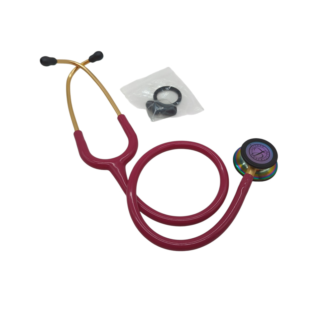 3M Littmann Classic III Stethoskop beidseitig Schlauch Framboise Rainbow 69 cm