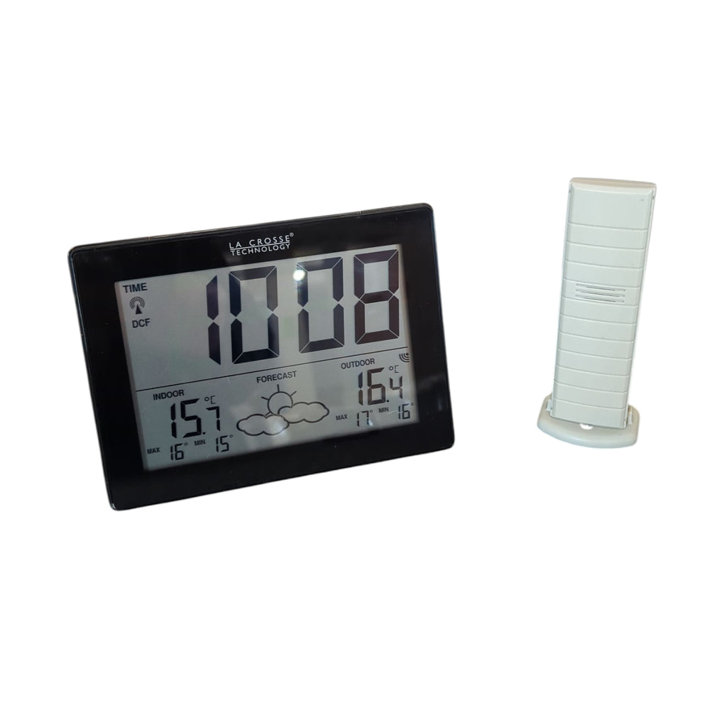 La Crosse WS9180 Wireless Weather Station Indoor Outdoor Temperature Display Black