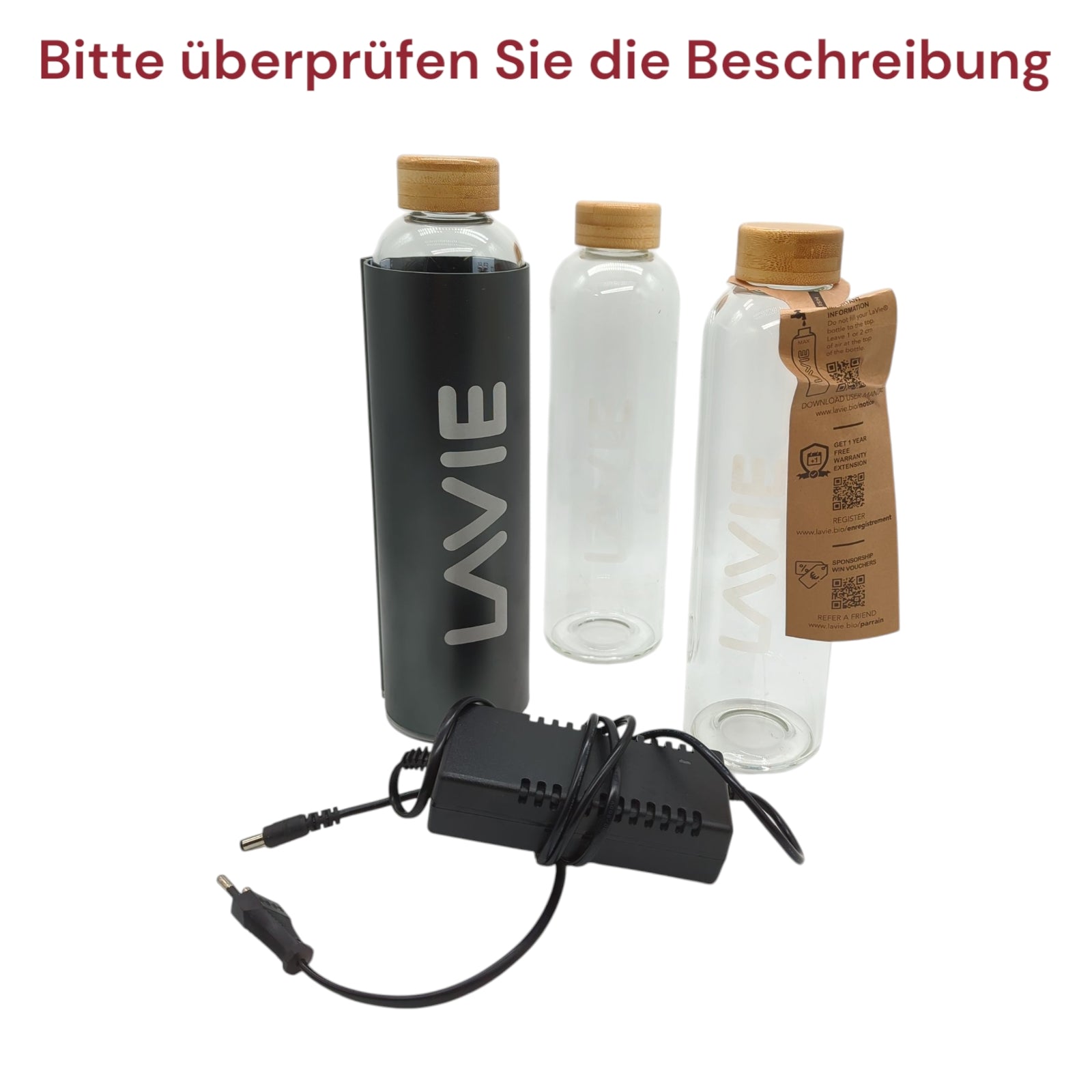 LaVie Pure Wasserreiniger mit UVA-Licht Set 3 Flaschen 1 L