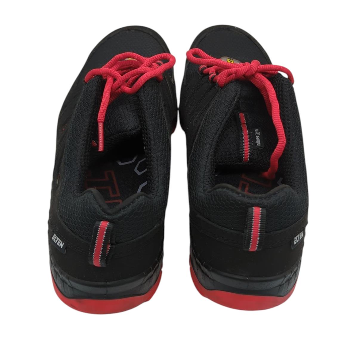 ELTEN Maddox Low Arbeitsschuhe Sicherheitsschuhe ESD S3 Größe 42 Schwarz Rot