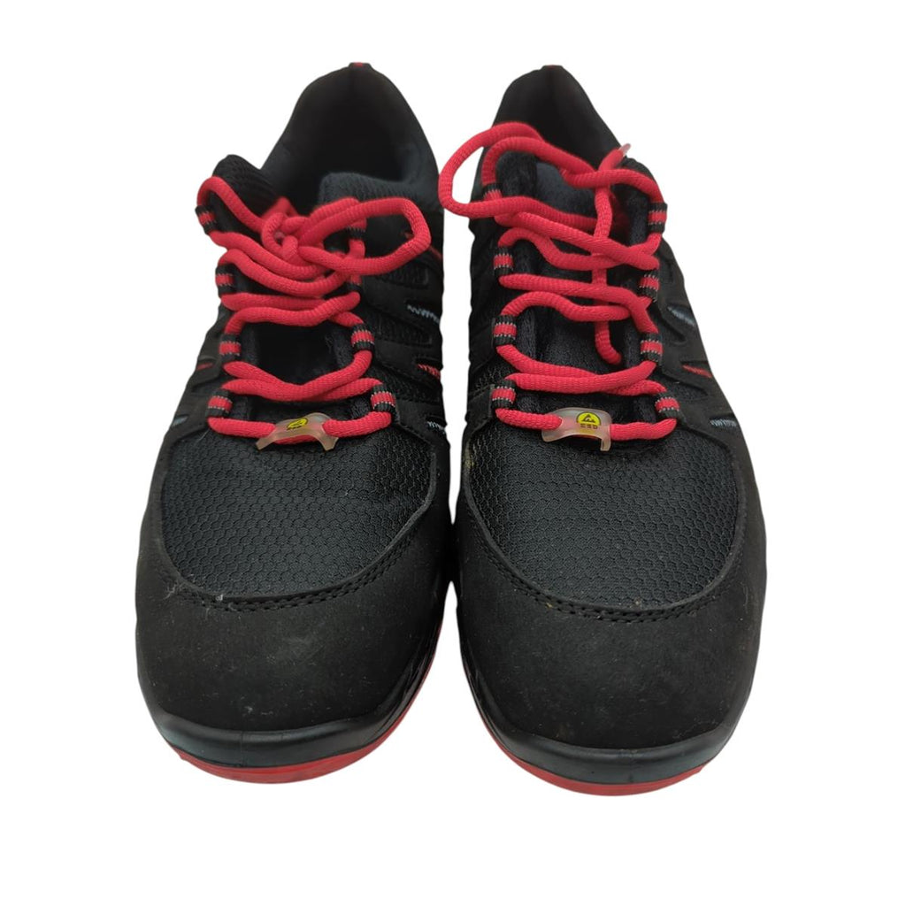 ELTEN Maddox Low Arbeitsschuhe Sicherheitsschuhe ESD S3 Größe 42 Schwarz Rot