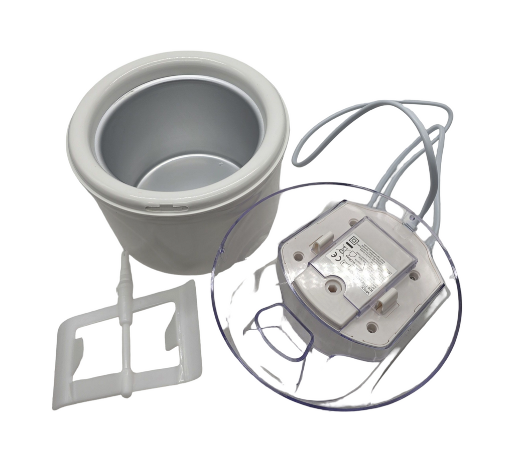 Vpcok Direct Eismaschine 1,5L Edelstahl Eisbereiter ohne Kompressor