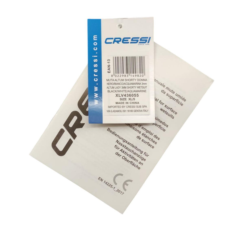 Cressi Altum Damen 3 mm Neopren-Shorts/Overall Größe XL