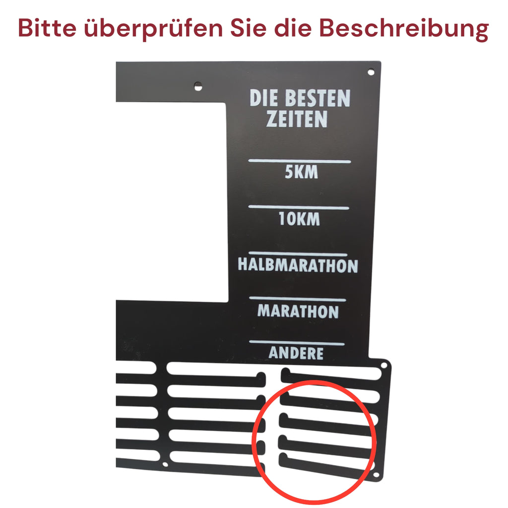 RUNGIFT Medaillenhalter & Startnummernhalter Wandhalter für Laufmedaillen