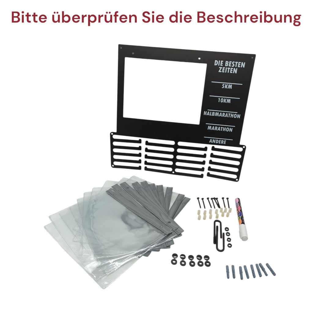 RUNGIFT Medaillenhalter & Startnummernhalter Wandhalter für Laufmedaillen