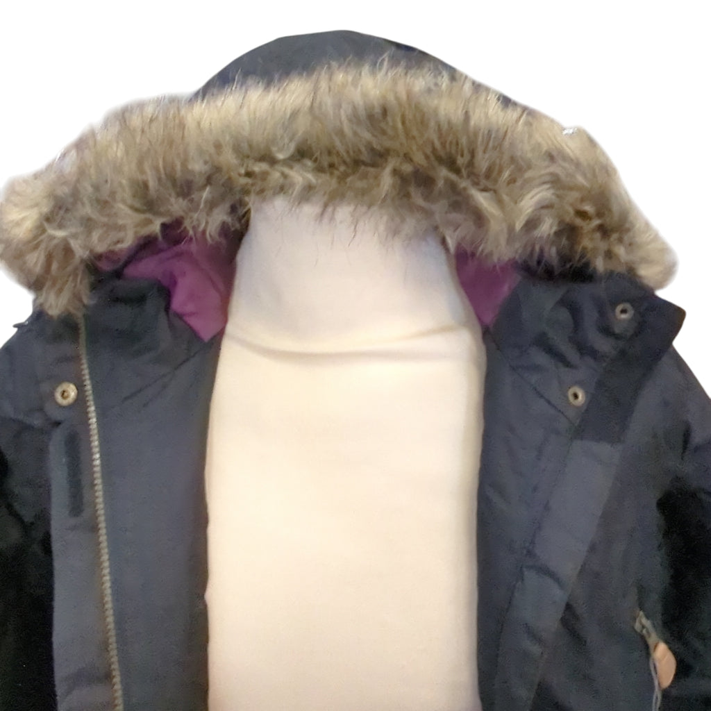 Trespass Clea Damenjacke M Schwarz wasserdicht mit Rollkapuze
