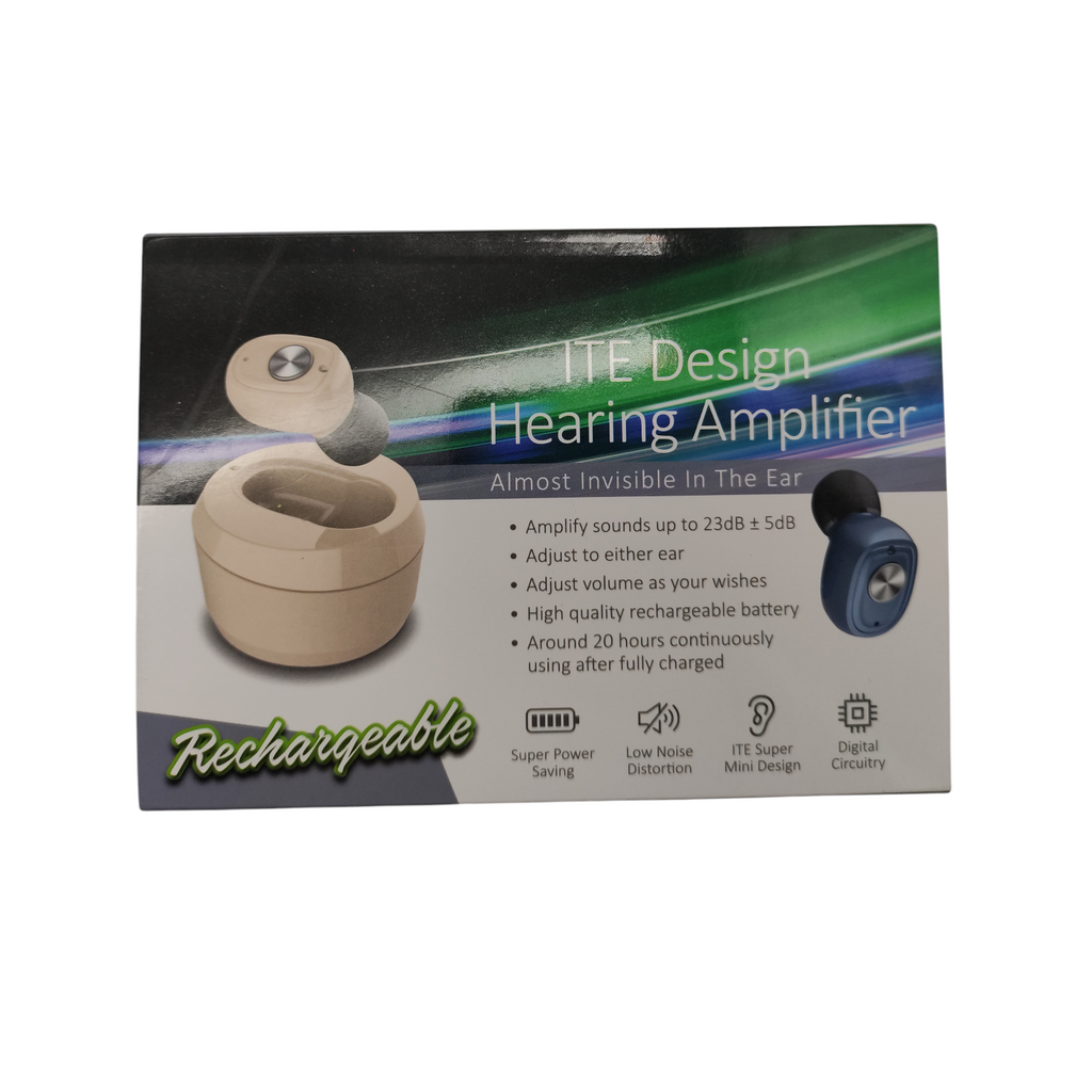 Nano ITC Rechargeable Hearing Amplifier with Noise Reduction