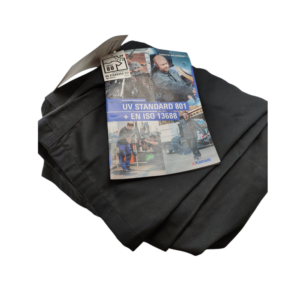 Planam Highline Latzhose schwarz schiefer zink Größe 64